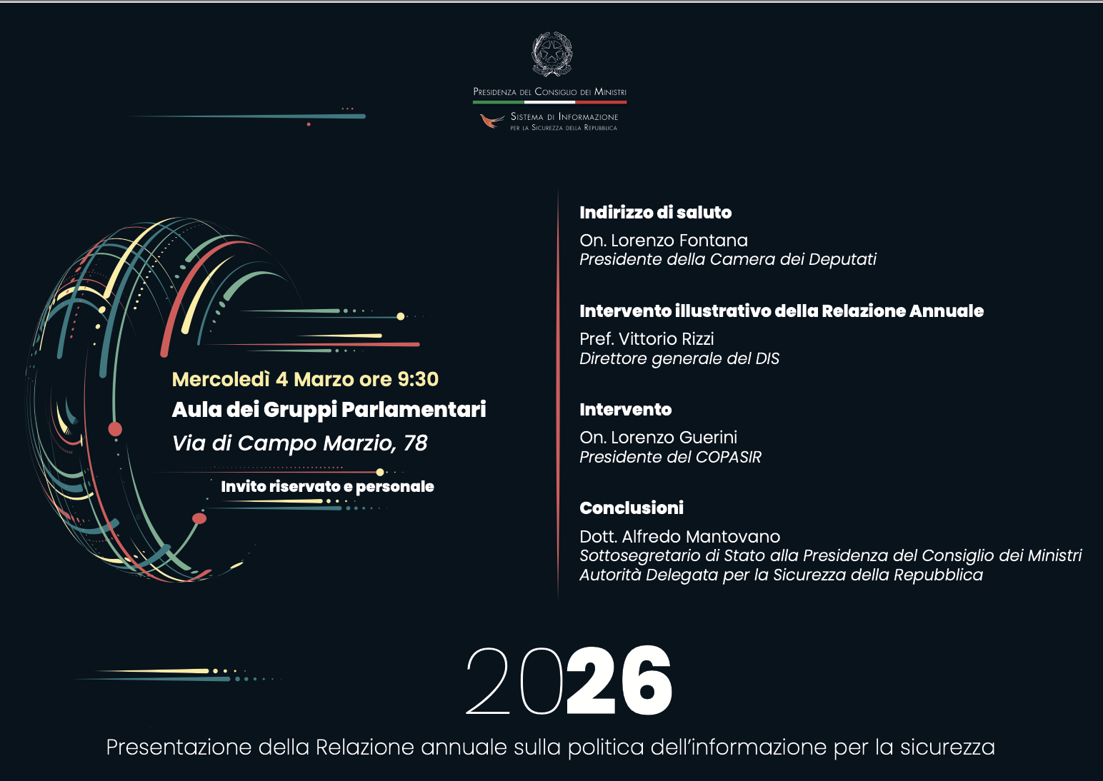 Relazione annuale sulla politica dell'informazione per la sicurezza